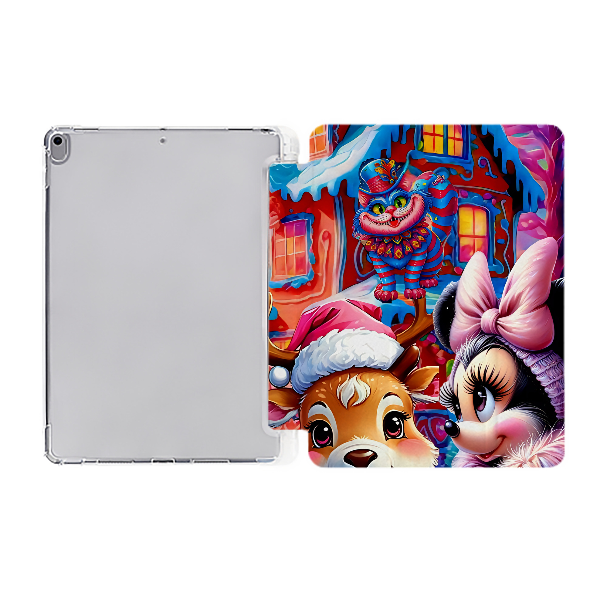 （画像用） ミッキーマウス Mickey Mouse IPad ケース ペン収納付き 三つ折りスタンド PUレザー×シリコン 対応機種9.5/10.5/10.9インチ